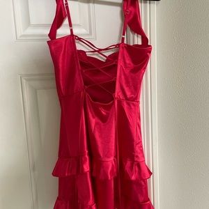 Lucy in the Sky Brandi ruffle corset mini dress